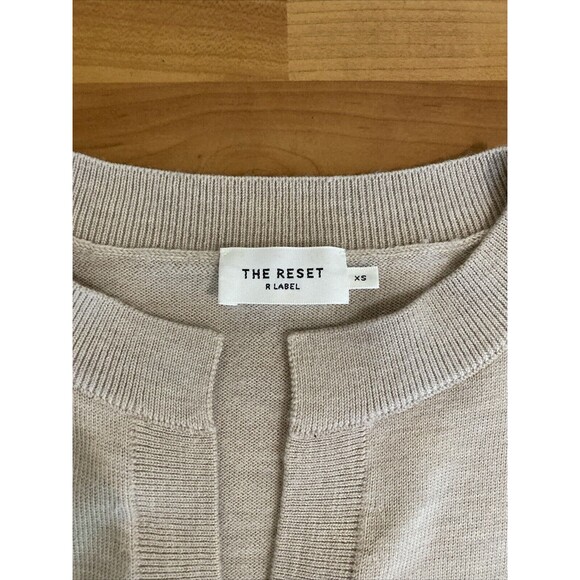 THE RESET R Label Pale Pink Pullover Short Sleeve Wool Sweater -Size XS - Picture 10 of 14